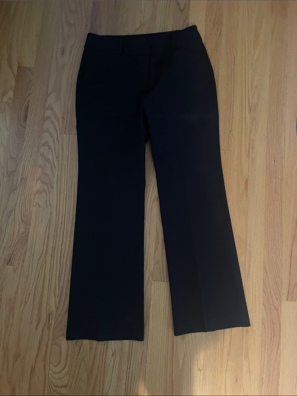 Ann Taylor Black Boot-Cut Trousers 6 curvy